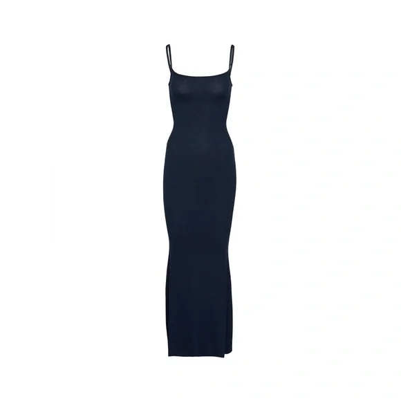 SKIMS Navy Lounge Sleeveless Maxi Dress L - Picture 3 of 9